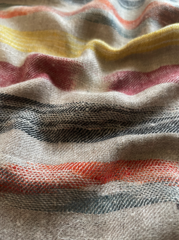 Multicoloured Ikat Design Pashmina Stole